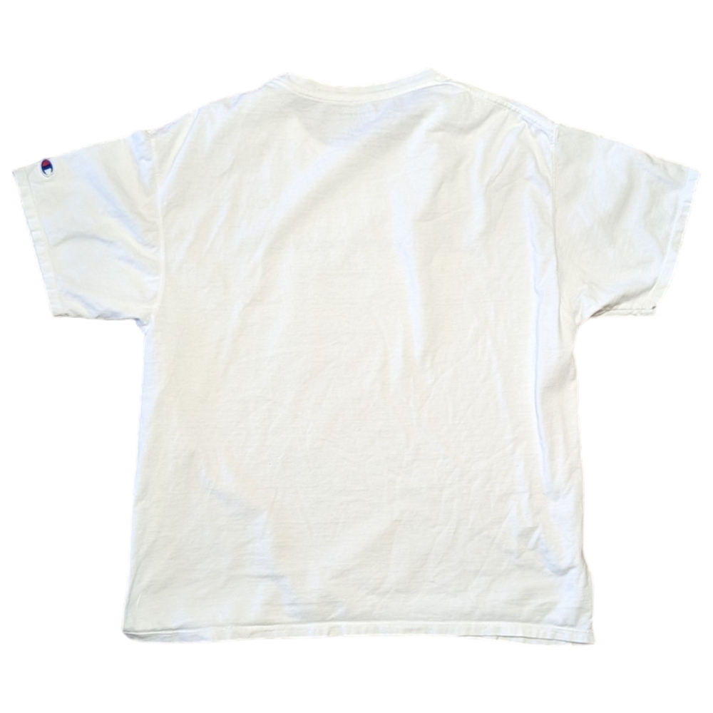 Champion Authentic Athleticwear‎ White Crew Neck T Shirt Logo Graphic Size L - Picture 2 of 6